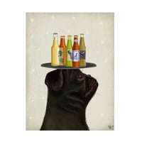 FAB FUNKY 'PUG Crno pivo' Canvas Art