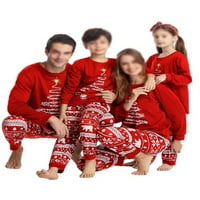 Paille mama tata dijete elastični struk xmas pjs noćna odjeća meka božićni pj sets vrhovi i hlače za odmor odjeće