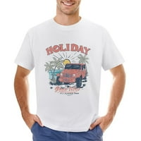 - Majica: Vektorska grafika palme majica za odmor na plaži muški poklon za ljetni odmor
