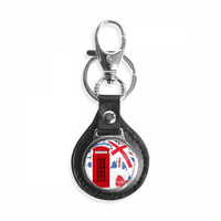 Velika Britanija Zastava Velika Britanija London crvena telefonska govornica privjesak za ključeve lanac Prsten