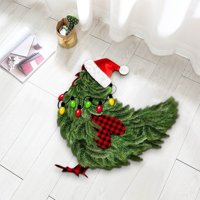 Nova Božićna podna prostirka za piletinu Poliesterska podna prostirka dobrodošlice za Božić, zelena, besplatna