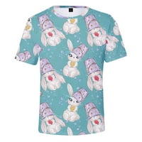 Sretne uskrsne košulje za odrasle i djecu, majica s uskršnjim zečićem, majice s uzorkom zečića, uskrsne blagdanske