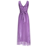 Plus-size haljine za žene, modna ljetna haljina s izrezom u obliku slova u, jednobojna mrežasta prošivena duga