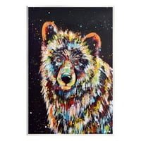 Moderni medvjed urbani udari životinje i insekte slikaju neobrazovanu umjetničku print zidnu umjetnost