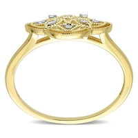 10-karatni Vintage čipkasti prsten od žutog zlata s dijamantnim naglaskom Bo ' a ' Mao