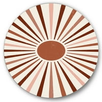 DesignArt 'Radiant Geometric Sun' Modern Circle Metal Art - Disk od 36