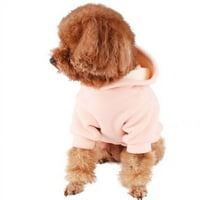 Gespout Mali pseća toplinska kapuljača, kućna toplinska odjeća s kapuljačom, pseća odjeća ružičasta s