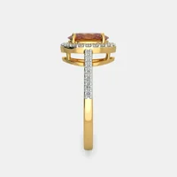 Prsten od 18K: očaravajuća kombinacija Citrina i dijamanta u prstenu od žutog zlata za suprugu - otkrijte sjaj
