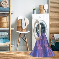Ahgly Company stroj za pranje za pranje zatvorenog pravokutnog prijelaznog škriljevca plave prostirke, 7 '9'