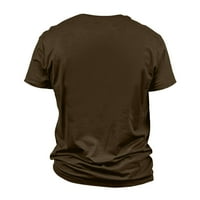 Muške košulje za muškarce ljetne crne kratke rukave s okruglim vratom pamučni široki pulover s printom majica
