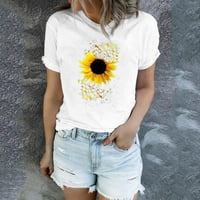 majice za žene casual vrhovi suncokret slatka maslačka grafika majica ljetna majica majice majice majice