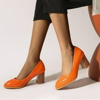 Cathalem Veličina široke potpetice Ladies Moda Čvrsta boja Svijetle kože Skinute plitke usta debele platforme