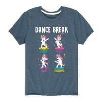 Dance Break jednorozi-majica kratkih rukava za malu djecu i mlade s uzorkom