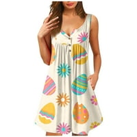 Ženska haljina s naramenicama, ljetna plisirana Mini haljina, slatka lepršava tunika na plaži bez rukava, haljina