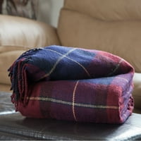 Luksuzni kućni pokrivač od kašmira-plavo-crveni
