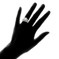 Dvostruki francuski set zaručnički prsten- Veličina 7