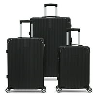 Hikolayae Border Collection Hardside Spinner prtljažni setovi u Raven Black, - TSA Lock