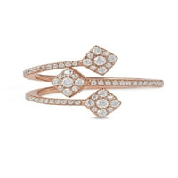 Imperial 10k ružičasto zlato 1 2CT TDW Diamond Ženski modni prsten