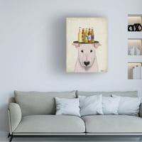 Fab Funky 'English Bull Terrier Beer Beer' Canvas Art