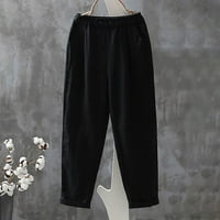 Lanene hlače Plus size ženske ljetne hlače u donjem rublju tanke široke Ležerne hlače tanke i svestrane hlače