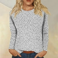 Košulje dugih rukava za žene Slatke print grafičke majice bluze casual plus osnovni vrhovi pulover
