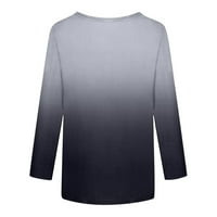 DMQUPV Spande košulja dugih rukava Žene duge ženske tiskanje moda b bluza casual rukav srednji vrhovi ženske ženske