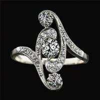 Harry Chad Enterprises 2. CT Antique stil Wedding Old Old Mine Cut Diamond Ring, Veličina 6.5