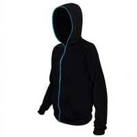 Blinkee Electro Luminiscentni zip up Hoodie, plava - mala