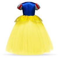 Snjeguljica kostim za djevojčice, princeza haljina + ogrtač, kostim za zabavu, modna haljina za Noć vještica,