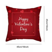 Dekorativne jastučnice u obliku crvenih srca, ukrasi za Valentinovo za ljubavnike, Jastučnica od burlapa, set