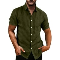 Rasprodaja, ljetni jesenski muški vrhovi rasprodaja ispod $ Muška domaća Vintage ležerna košulja na kopčanje s