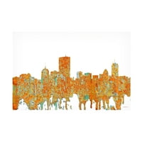 Marlene Watson 'Boston Mas Skyline Rust' platno umjetnost