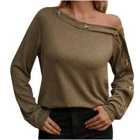 Rasprodaja majica s okruglim vratom dugih rukava Ženska jesenska modna bluza Plus size pulover ženska dokolica