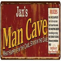 Jan's Man Cave pravila Crveni znak poklon 206180004012