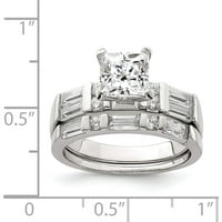 Dizajner Sterling Silver CZ Wedding Set Ring napravljen u Kini -Jelry Sweet Pea Creations