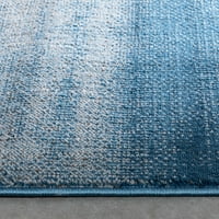 Dobro tkani Yaro plavi sažetak geometrijski uzorak prostirka prostirka