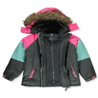 Pink Platinum Girls ColorBlock snijeg i set jakne, veličine 4-16