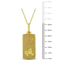 Ogrlica za horoskop MIABELLE HOROSPIO U 10k žutom zlatu - Zodijak privjesak, darovni, trendi