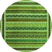 Moderni tepisi za sobe okruglog presjeka u apstraktnoj zelenoj boji, 4' okrugli