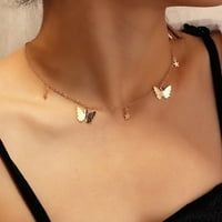 Rasprodaja, ženski metalni privjesak s kićankom u obliku leptira, ženska ogrlica s privjeskom na ključnoj kosti-poklon