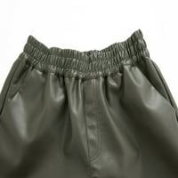 Kratke hlače Ženske lanene kratke hlače za žene, ženske kožne kratke hlače visokog struka, kratke hlače od umjetne