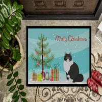 Sibirska šumska mačka, prostirka za vrata Sretan Božić