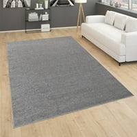 Jednobojni tepih s niskom hrpom za dnevni boravak u jednobojnoj boji antracit - 5'3 7'3