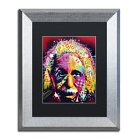 Zaštitni znak likovna umjetnost Einstein II Canvas Art Dean Russo, Black Matte, Silver Frame