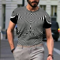 Muške bluze, Muška ležerna majica s printom od 3 do četiri, grafički otisci životinja, vrhovi dugih rukava, ležerna
