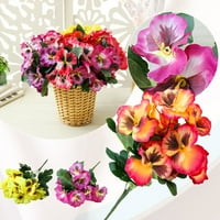 Buket umjetnog cvijeća maćuhice za svadbenu zabavu, domaći buket biljaka