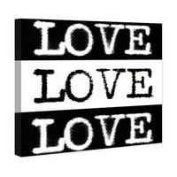 Typografija avenije i citata na zidnoj umjetničkoj platnu otiske phylum dizajn - cenzurirana ljubav 'Ljubavni