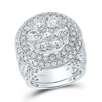 Set vjenčanih prstenova od bijelog zlata od 14 karata s dijamantima