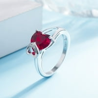 Dijamant u obliku srca u boji dragi kamen cirkon mikro okruženje prsten Nakit rođendanska ponuda poklon ženski