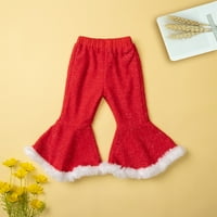 Komplet odjeće za Djevojčice, Dječji jesenski Božićni Komplet odjeće s printom, pamučne hlače dugih rukava s odbijenim
